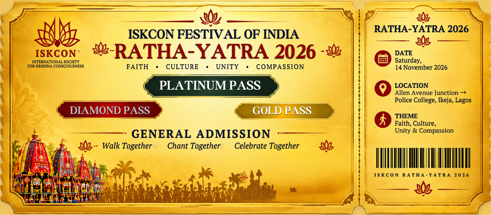 Iskcon Festival Of India-Lagos 2026